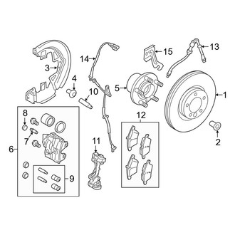 Land Rover OE - Front Suspension - Brake Components (HSE / HSE Luxury / SE)