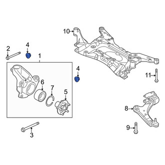 Land Rover OE - Lower Steering Knuckle Nut