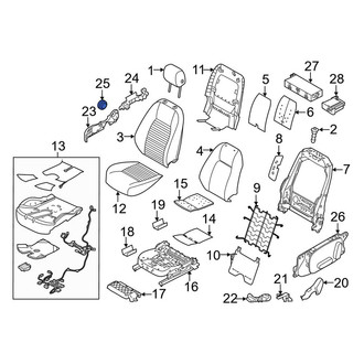 Land Rover OE - Front Right Seat Lumbar Adjustment Knob