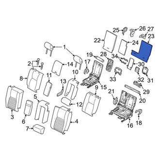 Land Rover OE - Center Left Outer Seat Back Panel