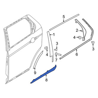 Land Rover OE - Rear Left Door Molding