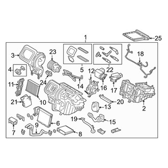 Land Rover OE - Air Conditioner & Heater - Evaporator & Heater Components (Front)