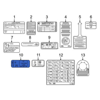 Land Rover OE - A/C System Information Label