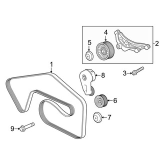 Land Rover OE - Cooling - Belts & Pulleys (Engine Drive), (5.0L)