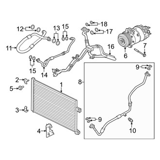 Land Rover OE - Air Conditioner & Heater - Condenser, Compressor & Lines (3.0L)