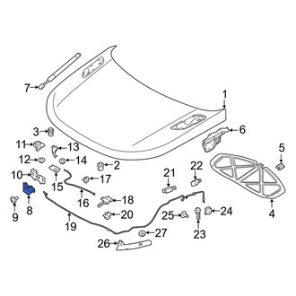 Land Rover OE - Front Left Hood Latch