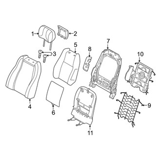 Land Rover OE - Seats & Tracks - Driver Seat Components (Seat Back, W/O Cooled Seats)