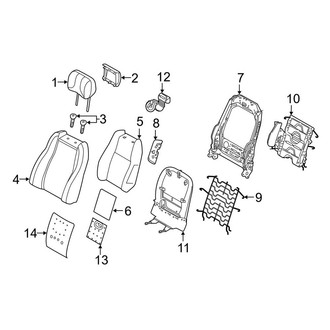 Land Rover OE - Seats & Tracks - Passenger Seat Components (Seat Back Components, With Cooled Seats)