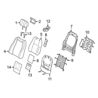 Land Rover OE - Seats & Tracks - Driver Seat Components (Seat Back Components, With Cooled Seats)