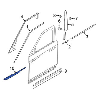Land Rover OE - Front Left Upper Door Molding