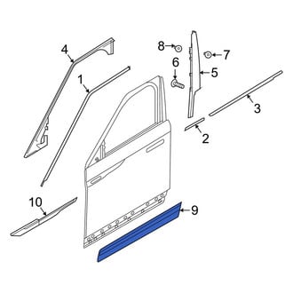 Land Rover OE - Front Left Upper Door Molding