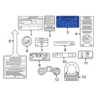 Land Rover OE - Tire Information Label