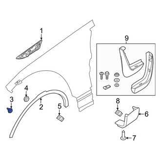 Land Rover OE - Wheel Arch Molding Clip