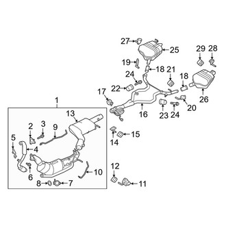 Land Rover OE - Exhaust System - Exhaust Components (Rear Section), (Diesel)