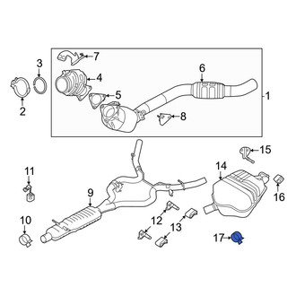 Land Rover OE - Rear Exhaust Muffler Clamp