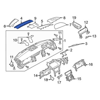 Land Rover OE - Right Dashboard Air Vent Trim