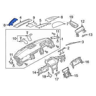 Land Rover OE - Left Dashboard Air Vent Trim