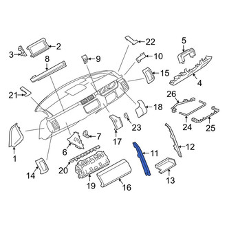 Land Rover OE - Center Right Instrument Panel Molding