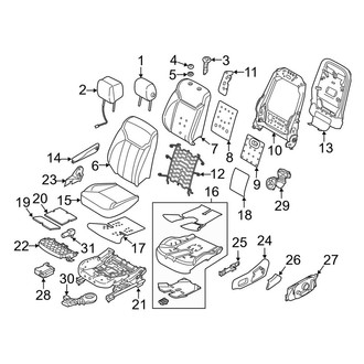 Land Rover OE - Seats & Tracks - Passenger Seat Components (With Climate Seats)