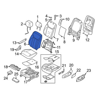 Land Rover OE - Front Left Seat Back Cushion Cover