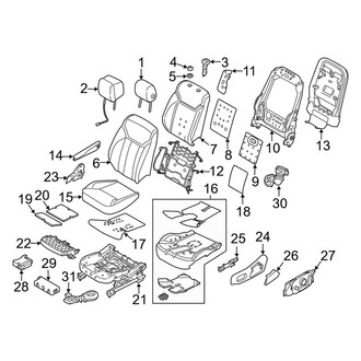 Land Rover OE - Seats & Tracks - Driver Seat Components (With Climate Seats)