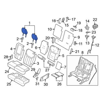 Land Rover OE - Center Left Headrest