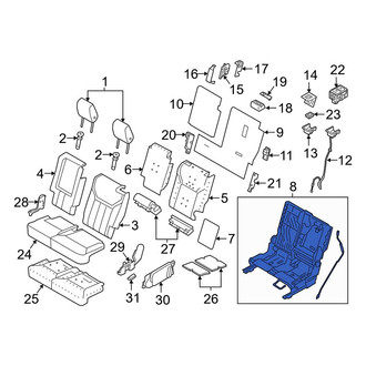 Land Rover OE - Center Left Seat Frame