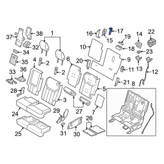 Land Rover OE - Center Left Outer Seat Latch Cover