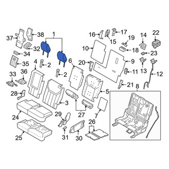 Land Rover OE - Center Right Headrest