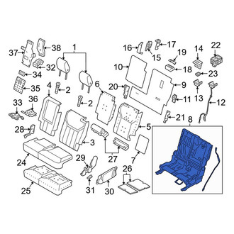 Land Rover OE - Center Left Seat Frame