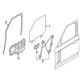 Land Rover OE - Front Door - Glass & Hardware