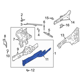 Land Rover OE - Front Left Inner Fender Rail