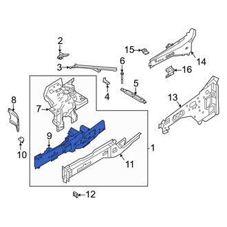 Land Rover OE - Front Left Outer Fender Rail