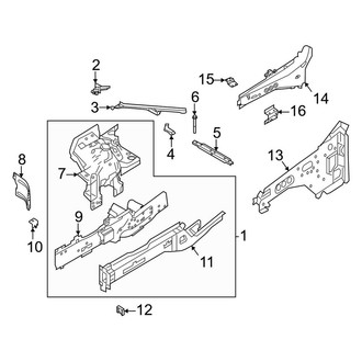 Land Rover OE - Front Left Fender Apron Assembly