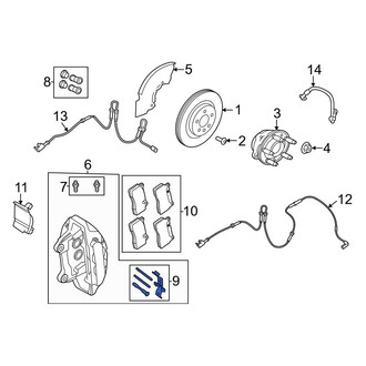 Land Rover OE - Disc Brake Caliper Hardware Kit