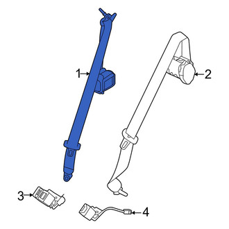 Land Rover OE - Center Outer Seat Belt Lap and Shoulder Belt