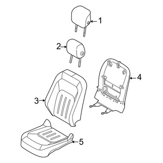 Land Rover OE - Seats & Tracks - Front Seat Components (Grained Leather Seat, Covers & Headrest)