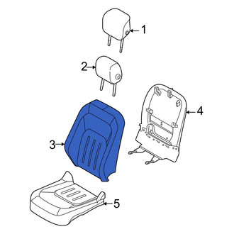 Land Rover OE - Front Left Seat Back Cushion Cover