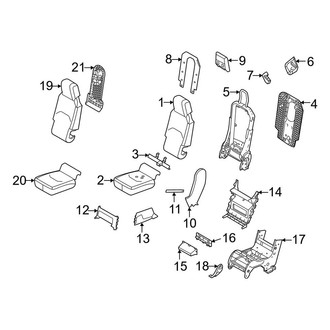 Land Rover OE - Seats & Tracks - Front Seat Components (Center Jump Seat)
