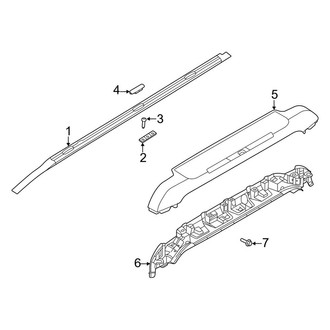 Land Rover OE - Roof - Exterior Trim (Standard Roof), (Base / S / SE / V8 / V8 Carpathian Edition / X / X-Dynamic HSE / X-Dynamic SE / XS Edition)