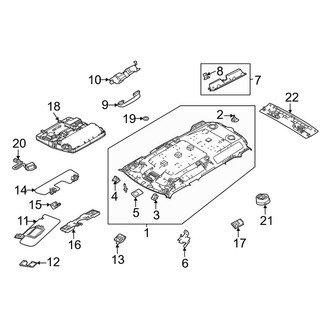 Land Rover OE - Roof - Interior Trim (Standard Roof), (Base / S / SE / V8 / V8 Carpathian Edition / X / X-Dynamic HSE / X-Dynamic SE / XS Edition)