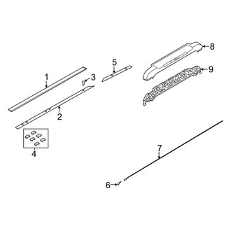 Land Rover OE - Roof - Exterior Trim (Panoramic Roof), (Base / S / SE / V8 / V8 Carpathian Edition / X / X-Dynamic HSE / X-Dynamic SE / XS Edition)
