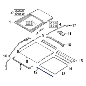 Land Rover OE - Front Sunroof Glass Seal