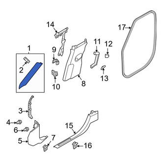 Land Rover OE - Right Upper Body A-Pillar Trim Panel