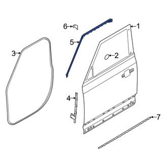 Land Rover OE - Front Left Upper Door Shell Seal