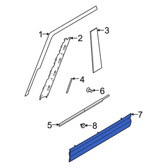 Land Rover OE - Front Left Door Molding