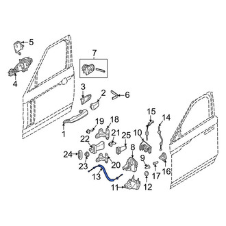 Land Rover OE - Front Door Latch Cable