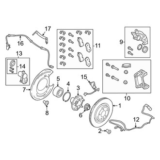 Land Rover OE - Rear Suspension - Brake Components (20"/22" Wheels), (First Edition / HSE / SE / X)
