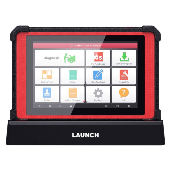 Launch Tech® - X-431 Throttle Scan Tool Tablet with Dock Station