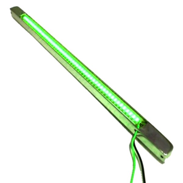  Lazer Star® - 12" BilletLED™ Green Chrome LED Strip